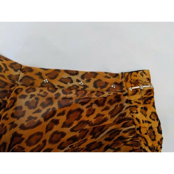 Handmade Animal Print Skirt Cheetah Midi Lined Back Zip Size S 26 W - Picture 7 of 7